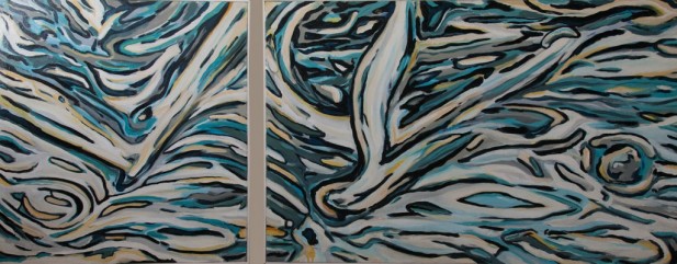 West 1986, 200x77, acrylic on canvas