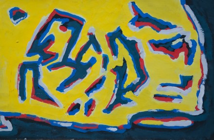 No Stijl Babe! 1990, 70x50, guache on paper