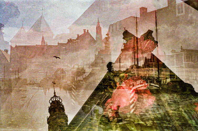 Hoorn Triple Exposure, Netherlands 2023, Dibond 42x30 cm.